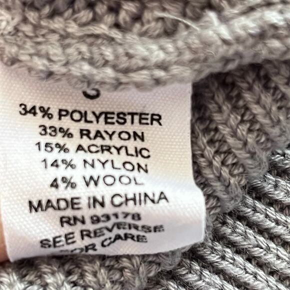 Workshop Women's Gray Dolman Knit Sweater Size Small - Picture 3 of 8